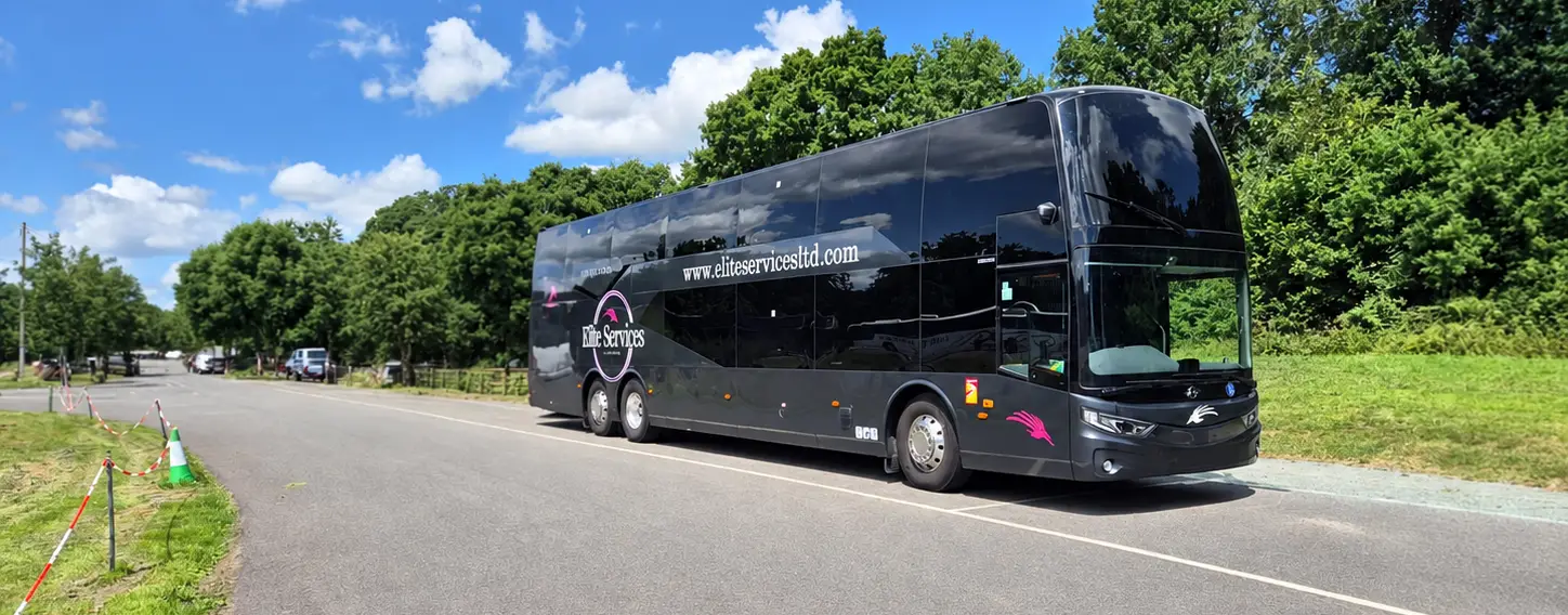 An Elite Services coach on the road