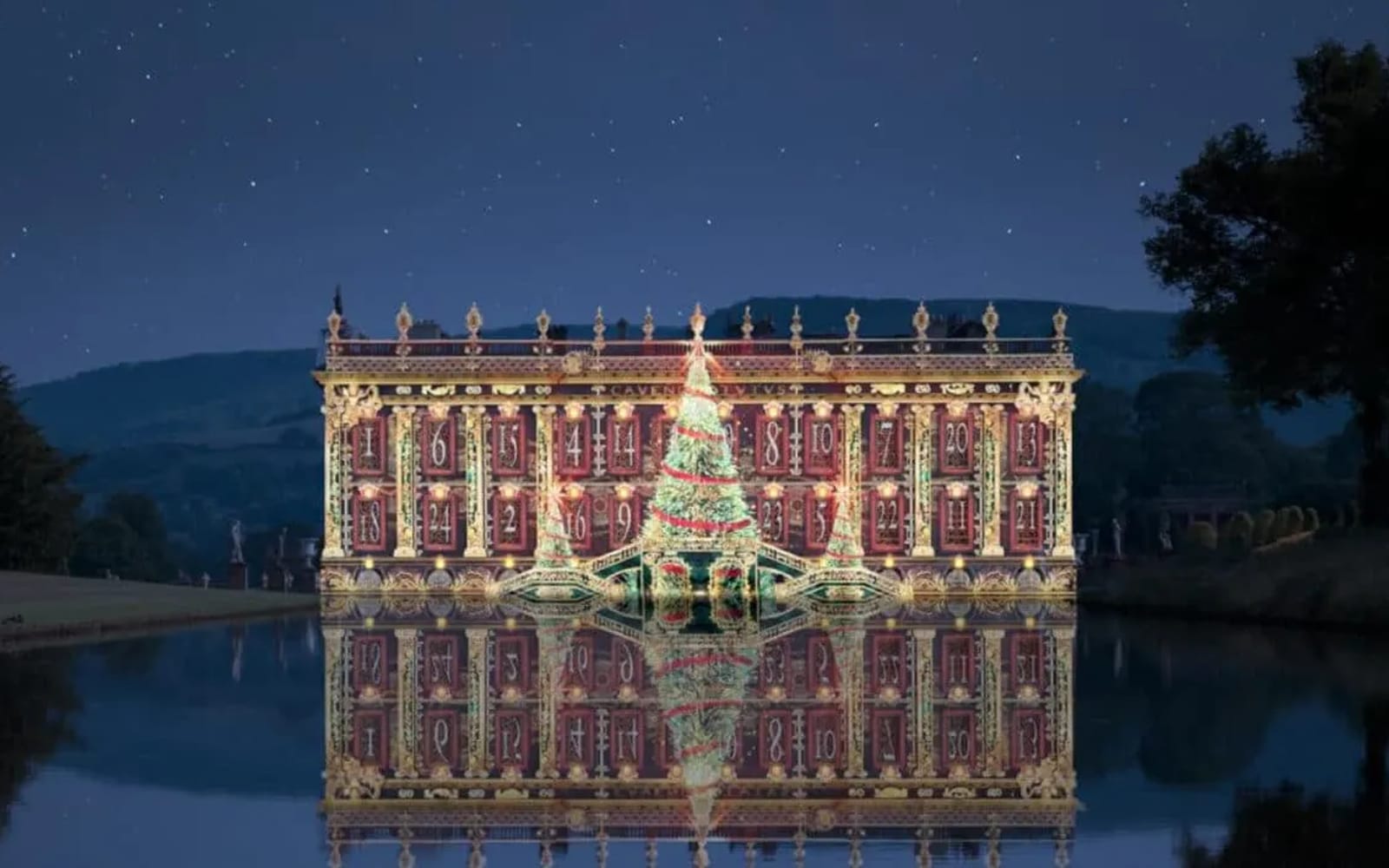 Chatsworth House at Christmas